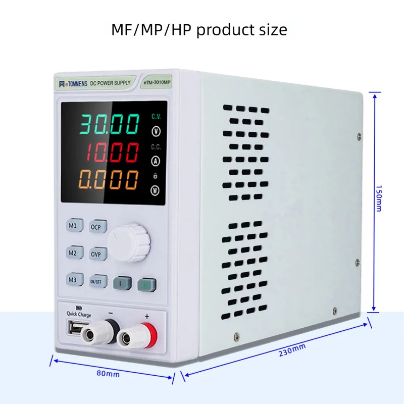 300w ETM-3010MF 30v10a display led de 4 bits fonte de alimentação dc industrial constante regulado smps bancada laboratório comutação 50/60hz 150w