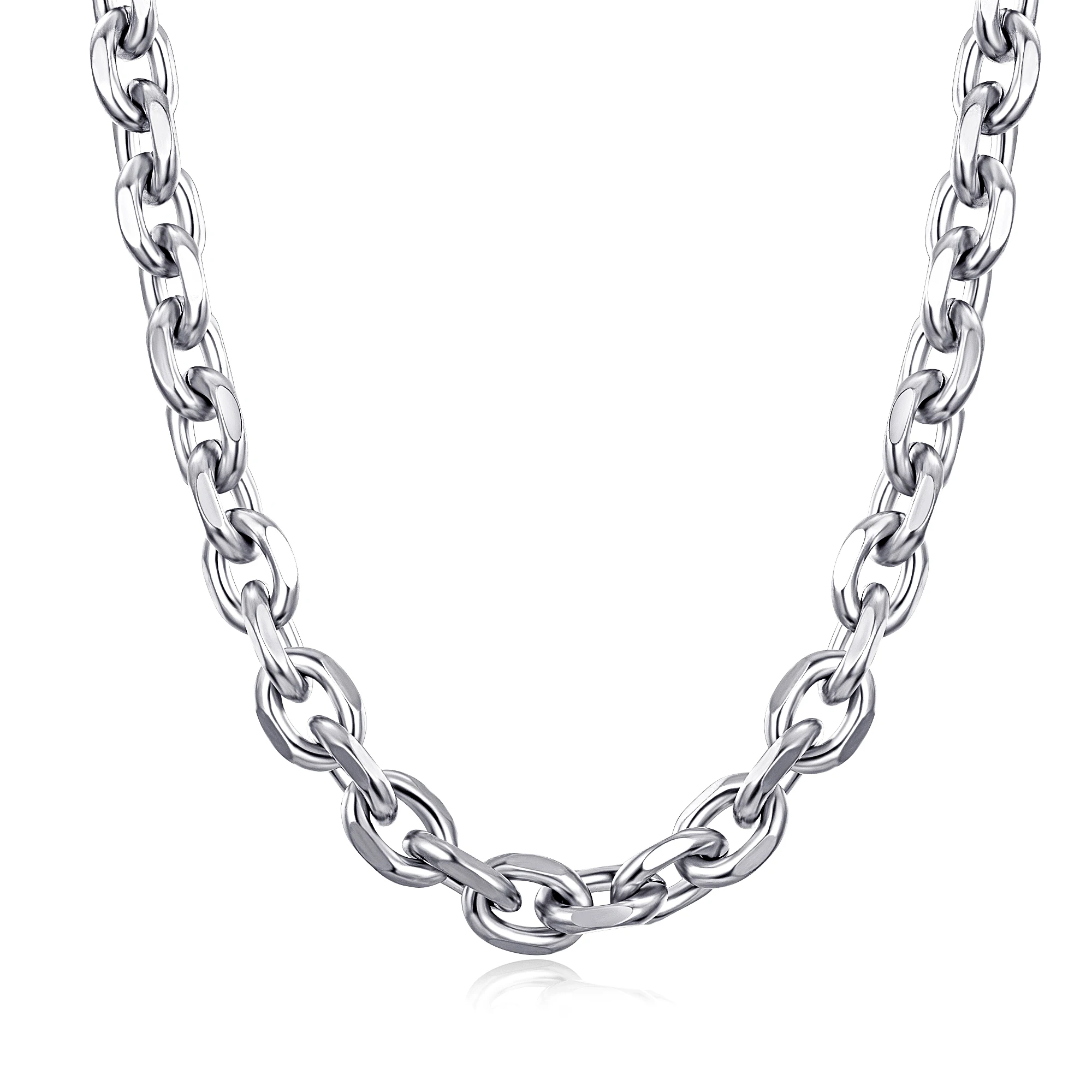 Roestvrij staal zilver kleur O-vorm ketting 1,6 mm / 2,4 mm / 3 mm / 4 mm / 5 mm mode mannen en vrouwen nieuwe sieraden