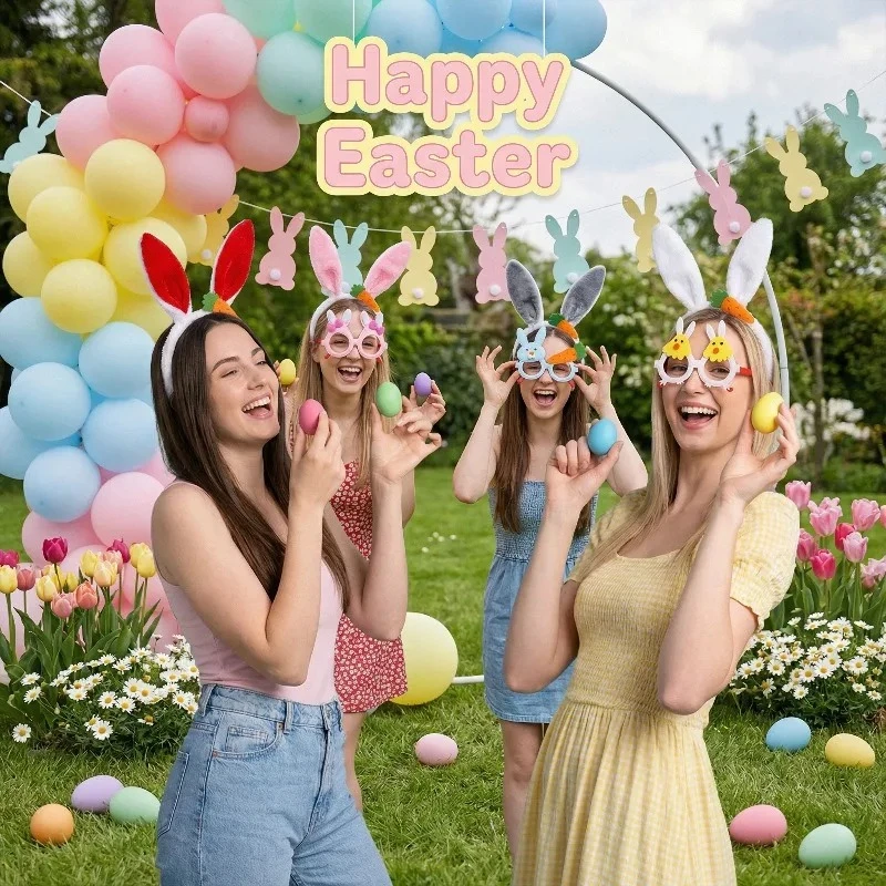 

Пасхальная повязка на голову, 1 шт., милая, легкая, портативная, с высокой эстетической ценностью, практичная, разноцветная, с изображением кролика