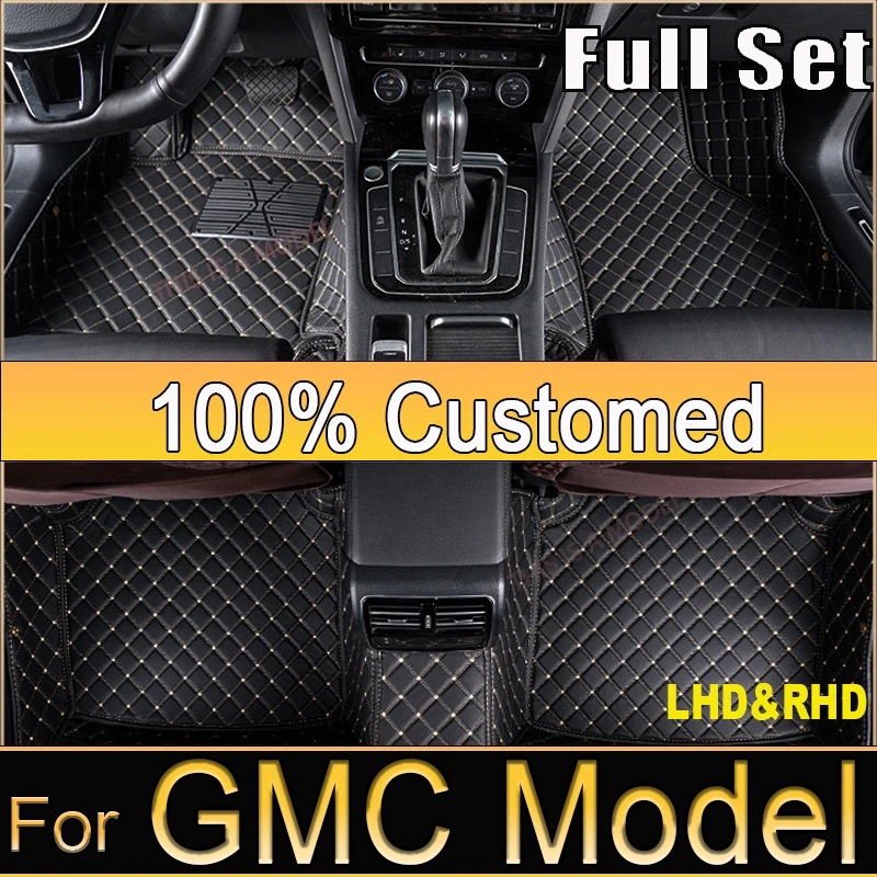 Car Floor Mats For GMC Sierra 1500 2500 Yukon XL Terrain acadia Canyon Envoy Jimmy Custom Waterproof Coche Car Accessories