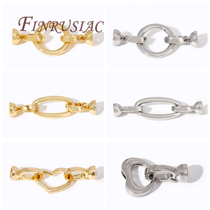 18K Real Gold Plated OT Clasps Connectors Fittings,DIY Bracelet Jewellery Clasp,Brass End Beads Toggle Clasps For Jewelry Making