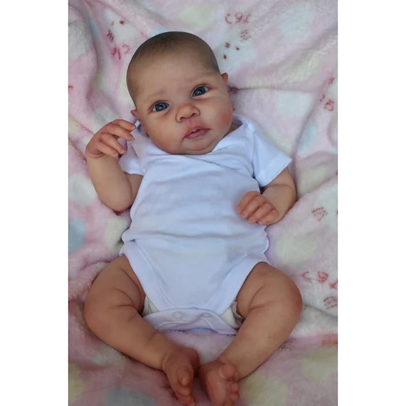 20 cali Miley już malowane Reborn Doll części obudzić realistyczne dziecko 3D malowanie z widocznymi żyłkami tkaniny ciała w zestawie