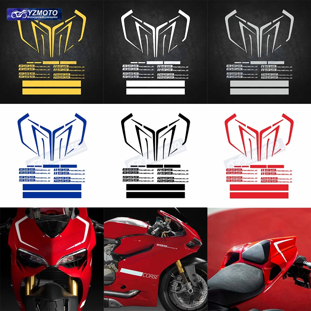 

Для PANIGALE 899 1199 959 1299, полный набор аксессуаров для мотоциклов, наклейка на обтекатель, наклейка на корпус, комплект декоративных защитных наклеек