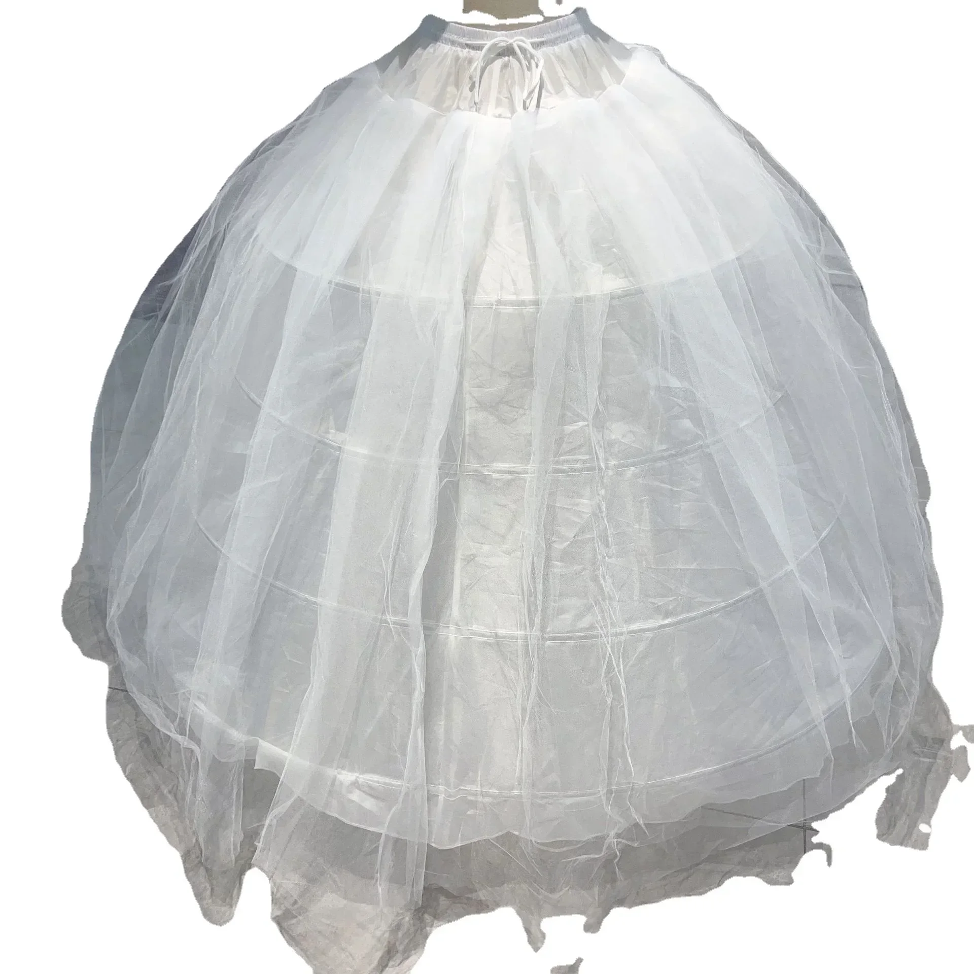 حار بيع Ballgown أكبر قطر 140 سنتيمتر 4 الأطواق 2 تول ثوب نسائي تنورة زلة لفستان الزفاف