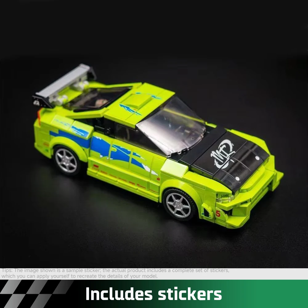 Neue MOC-Geschwindigkeit Rennserie Mittelklasse-Sportwagen Modellbausatz DIY Modulares Auto-Montage-Spielzeug Sammlerstück für Erwachsene Geschenk
