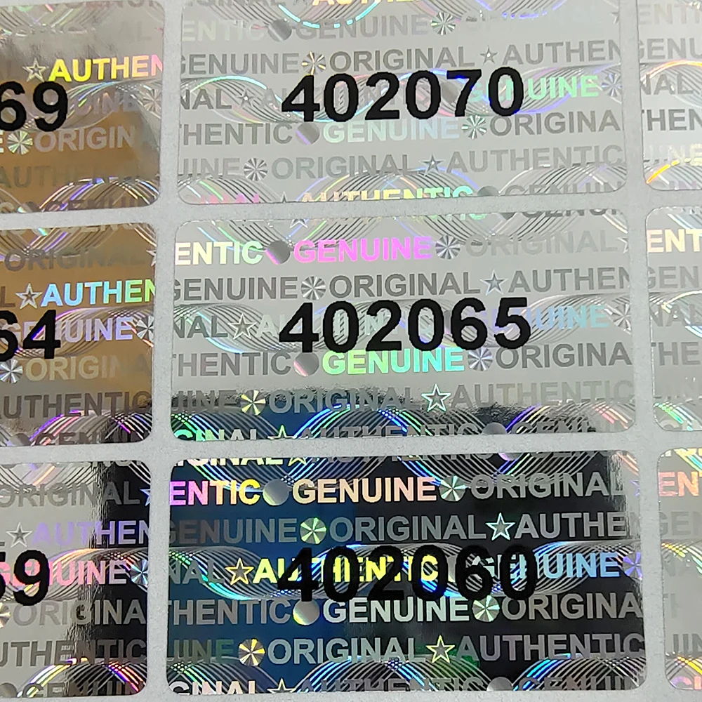 Hologram Security Seal Tamper Evident Removal Proof Packing Label Serial Number VOID Left Open Evidence Anti-fake Laser Sticker