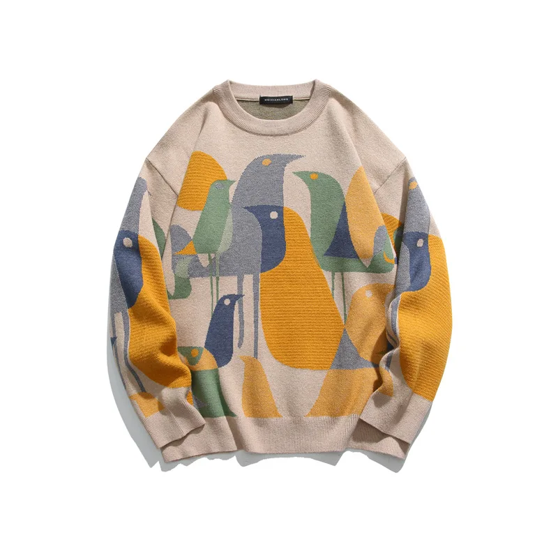 

Hip Hop Sweater Men Women Cartoon Knitted Sweater Anime Jaquard Japanese Pullover Fashion Mens Clothes Autumn 2023