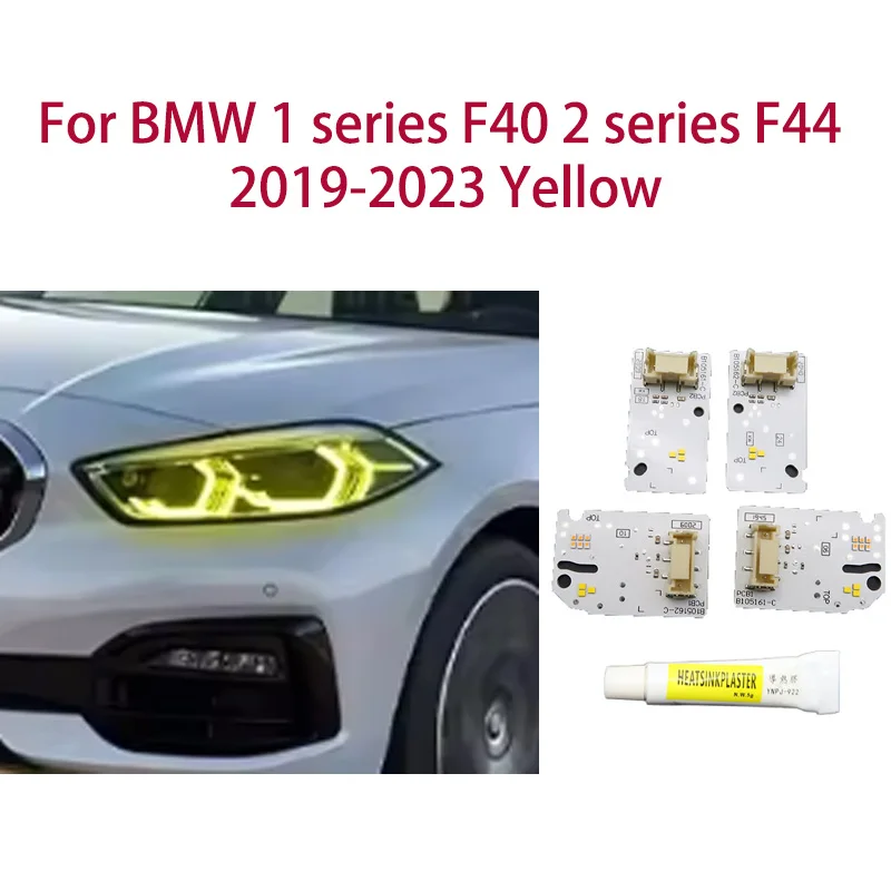 

1 pair For BMW 1series F40 F44 19-23 Lemon Yellow Car Hernia DRL Chip Angel Eyes light modification Car headlights Ballast chip