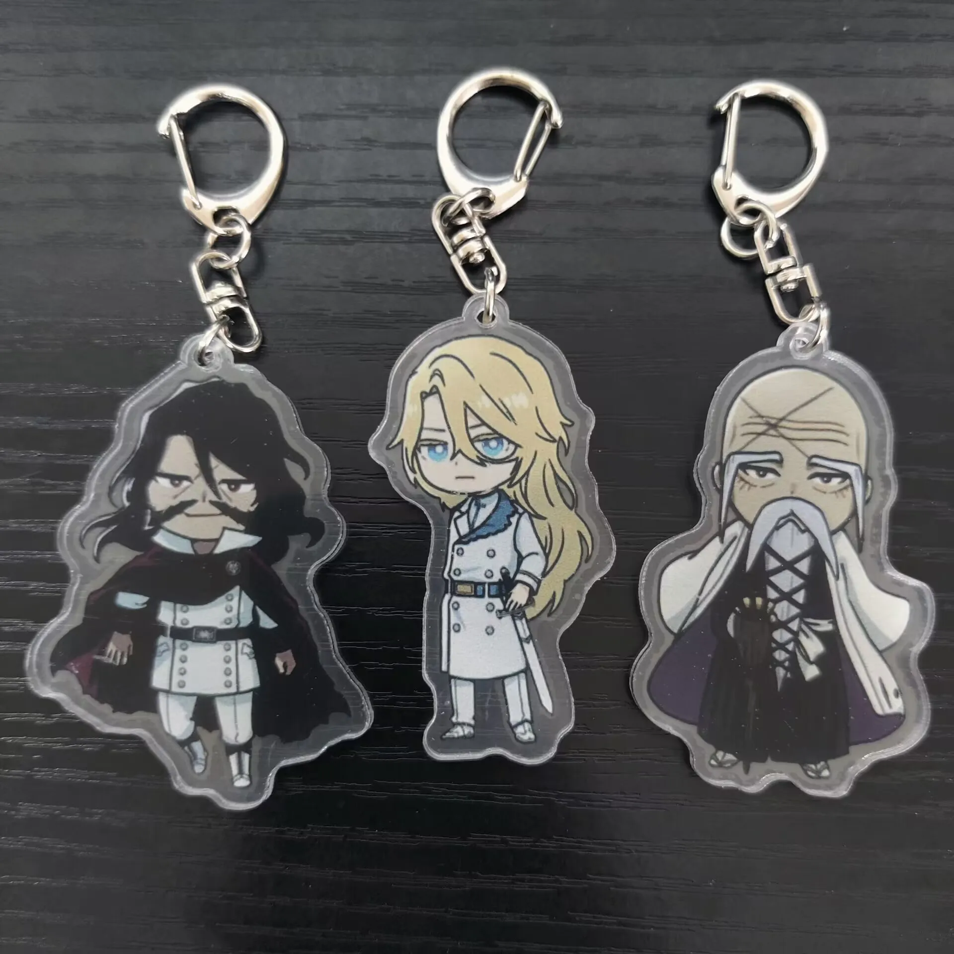 BLEACH Anime Figures Kurosaki Ichigo Candice Catnipp Cosplay Acrylic Keychains Kuchiki Byakuya Character Keyring Pendant Decor