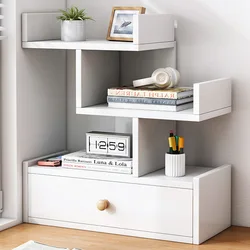 Bookcase Desktop Desk Storage and Storage Rack Household Desk Small Bookshelf Bedroom Office Multi-layer Simple Shelf