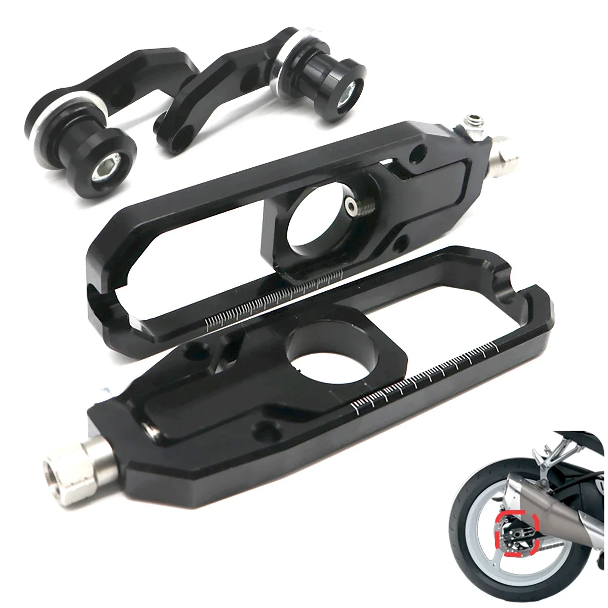 Оси блока регулятора мотоцикла аксессуары цепи регуляторы натяжители Catena заднее колесо для suzuki gsxr1000 gsxr750 gsxr600