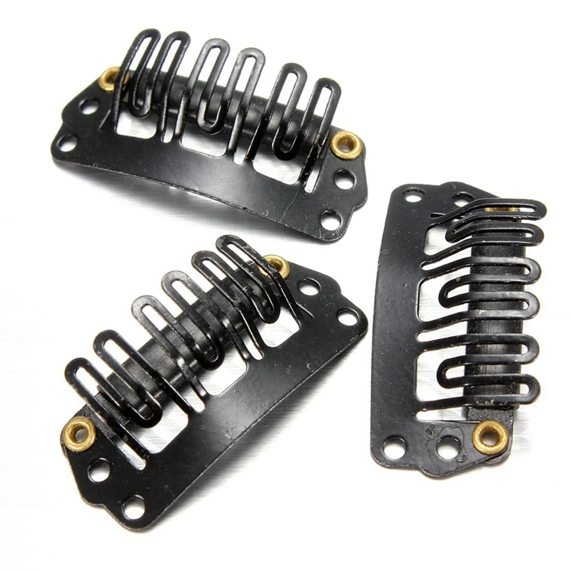 

240Pcs U-Shaped Clamp For Hair Extensions Wig Clips DIY Comb Black Frame