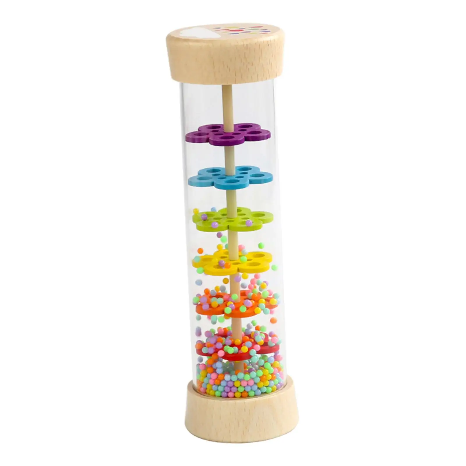 Rainmaker Rainfall Tube Colorful Beaded Raindrop for Baby Preschool Boy Girl