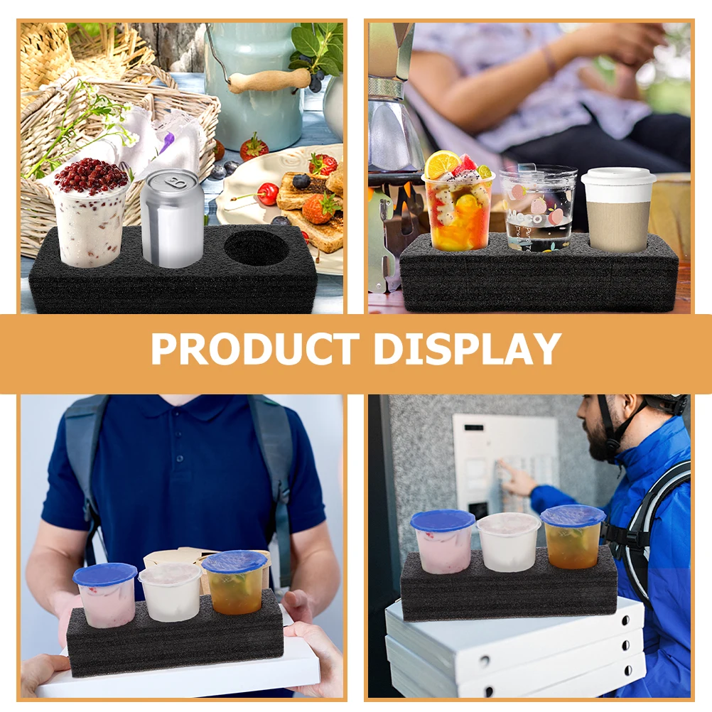 

2 Pcs Cup Holder Assembly Cold Drinks Trays Beverage Carrier Milk Tea Convenient