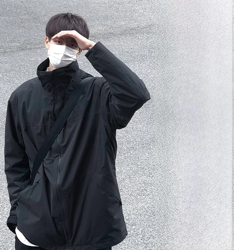 

Bla Samurai с воротником-стойкой Jaet, комплект спортивной одежды на открытом воздухе для мужчин, осенний сезон, застежка-молния, длинный свек, свободный крой, молодежная мода...