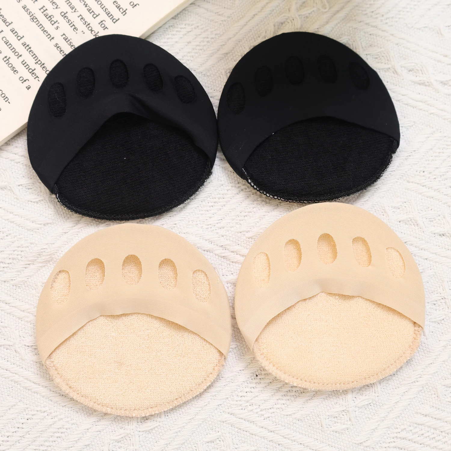 Силиконовые носки на половину ноги Носки с дышащей амортизацией Носки на высоком каблуке Подушечки для ног на половину ладони Мягкая губка Нескользящие полуноски