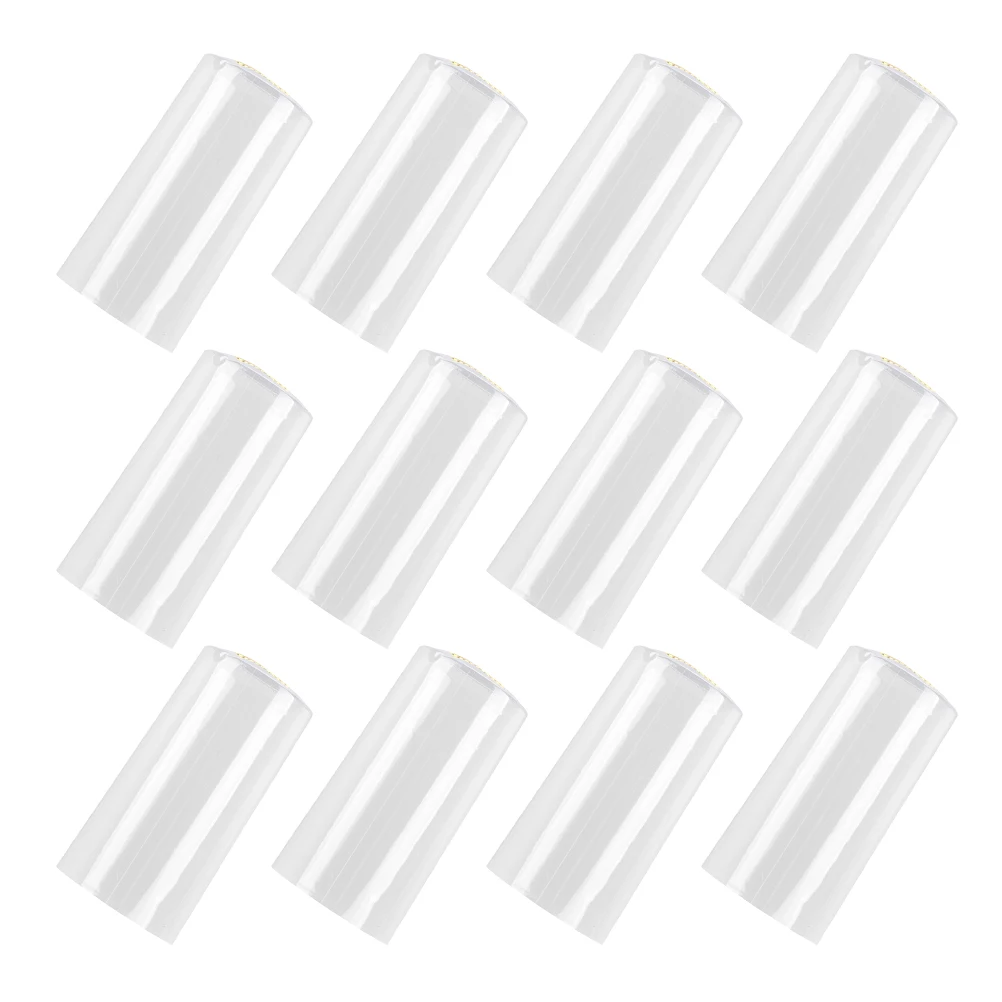 

200pcs Bottle Caps Shrink Wrap Seals Airtight Straight Mouth Transparent Plastic Heat Seal Bulk Sealer