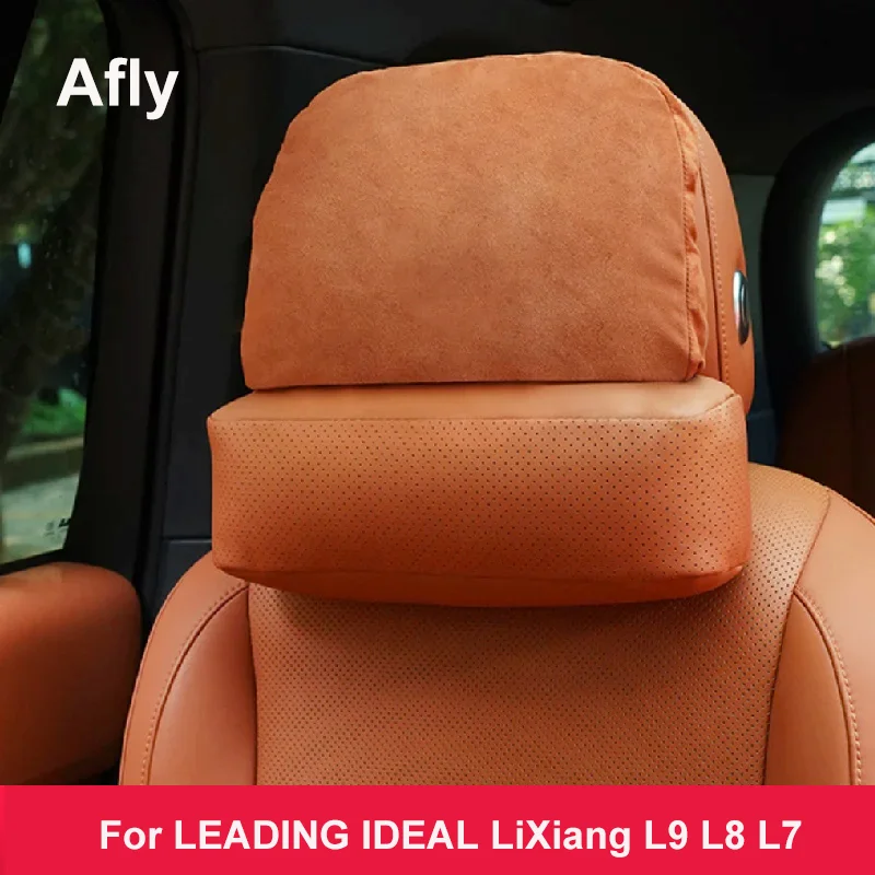 Afly For Leading Ideal LiXiang L7 L8 L9 2022 2023 cuscino per collo in pelle cuscini in Memory Foam accessori per auto