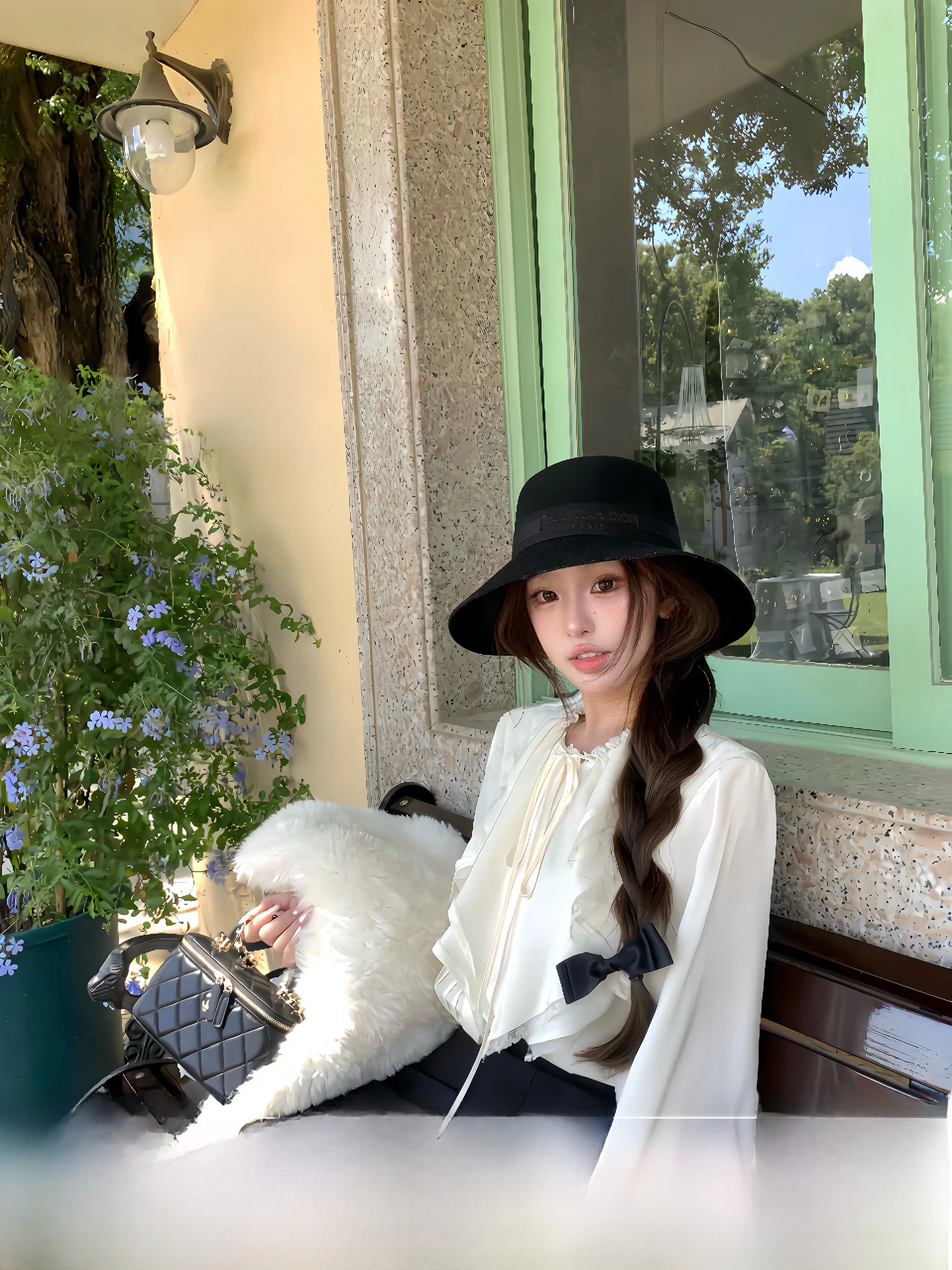 

Ele Long Sve Lace Trim High Waist Bla ort Skirt Set Slimming Effect Salt Series Girl OYFF Ciwalk Faion Women's...