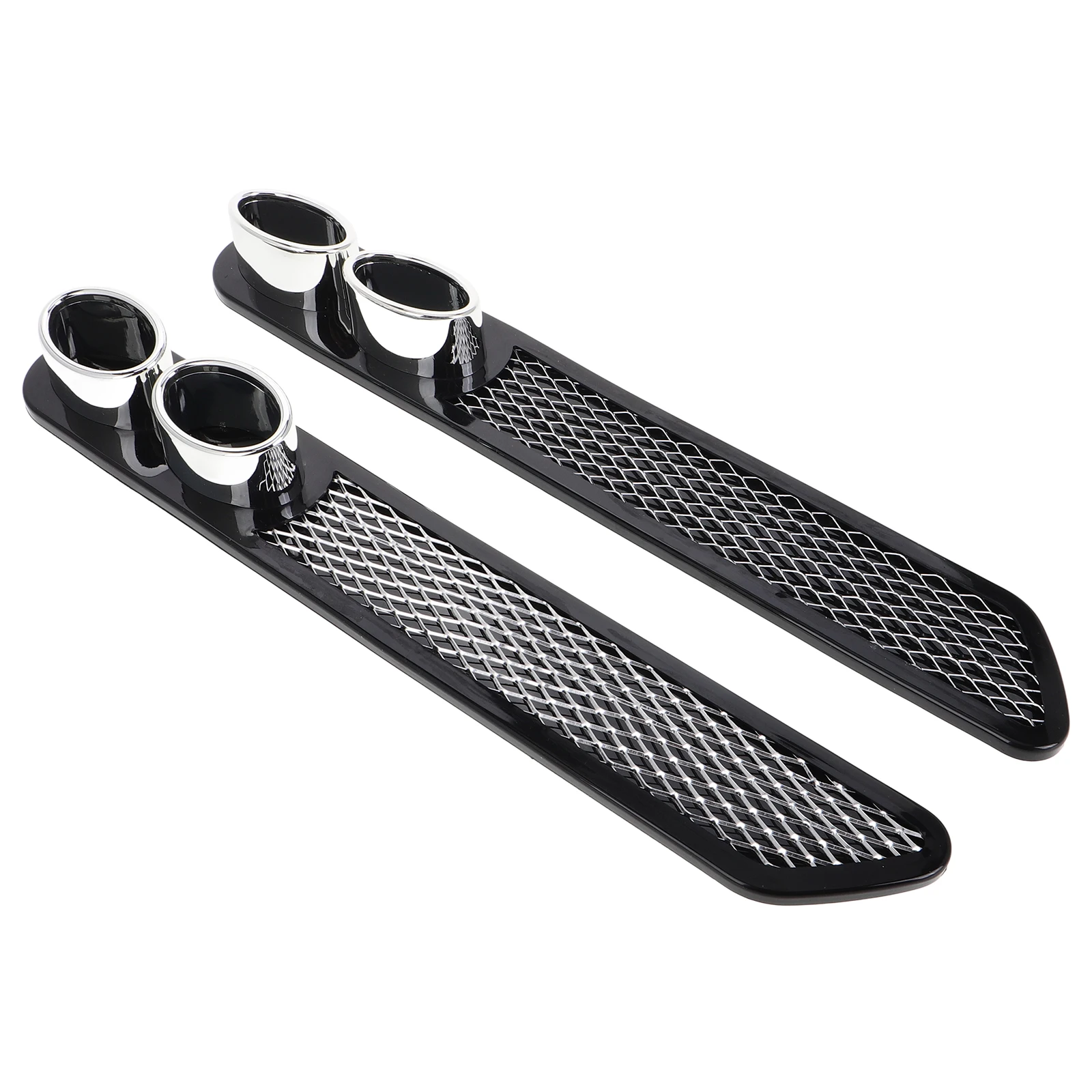 

Car Decorative Fake Exhaust Shark Gill Tailpipe Cover Sporty Abs Car Side Vent Decorative Sticker Upgrade