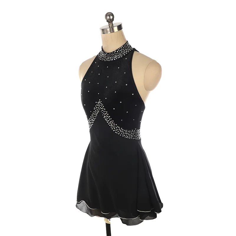 Nasinaya Women's Figure Skating Competition Training Clothing Children's Rhythmic Gymnastics Performance Black Dress