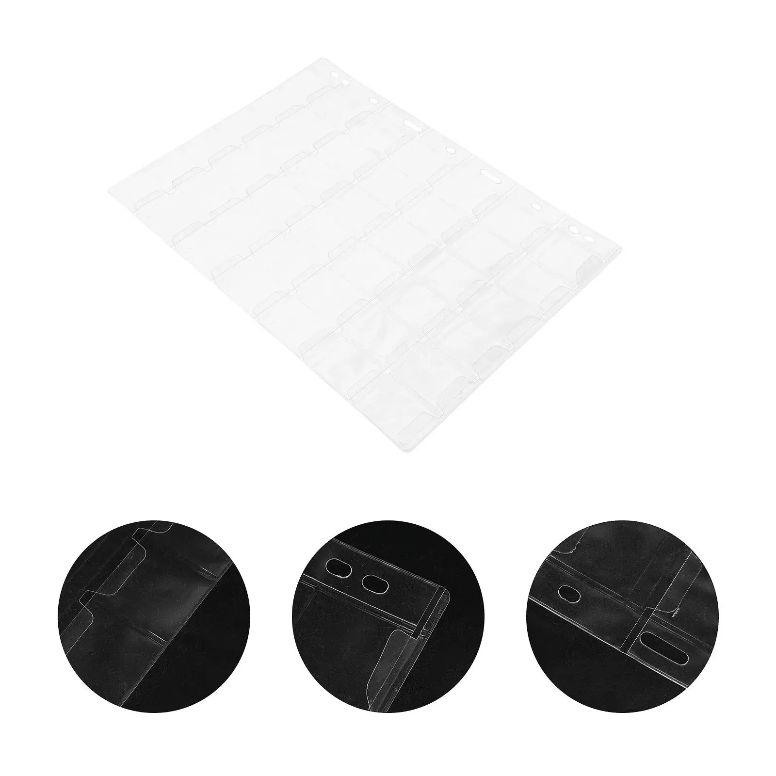 

10Pcs Coin Collection Album Inserts 42-Slot Clear Plastic Pages Compatible with Stamp Sheets Binder Sleeves