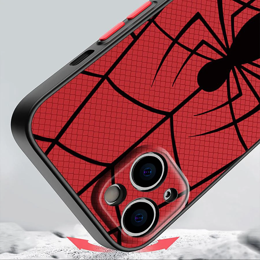 Marvel Superhero Spider-Man Cool For iPhone 16 promax Phone Case for iphone 13 case Silicone Transparent Shockproof Soft Covers