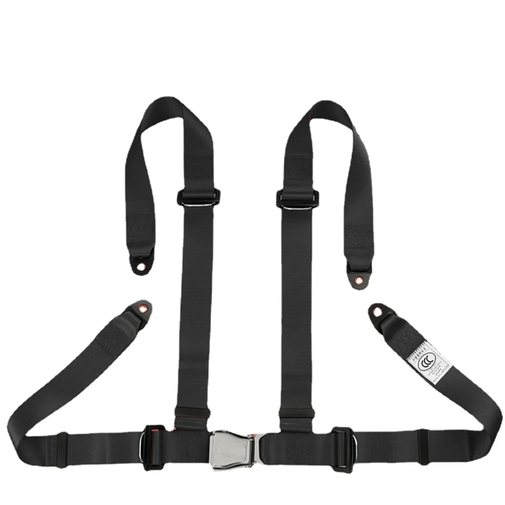 CE Certification Car Universal 4 Point Racing Seat Belt Sports Racing Harness Safety Belt Fixing Mounting Quick Release Nylon