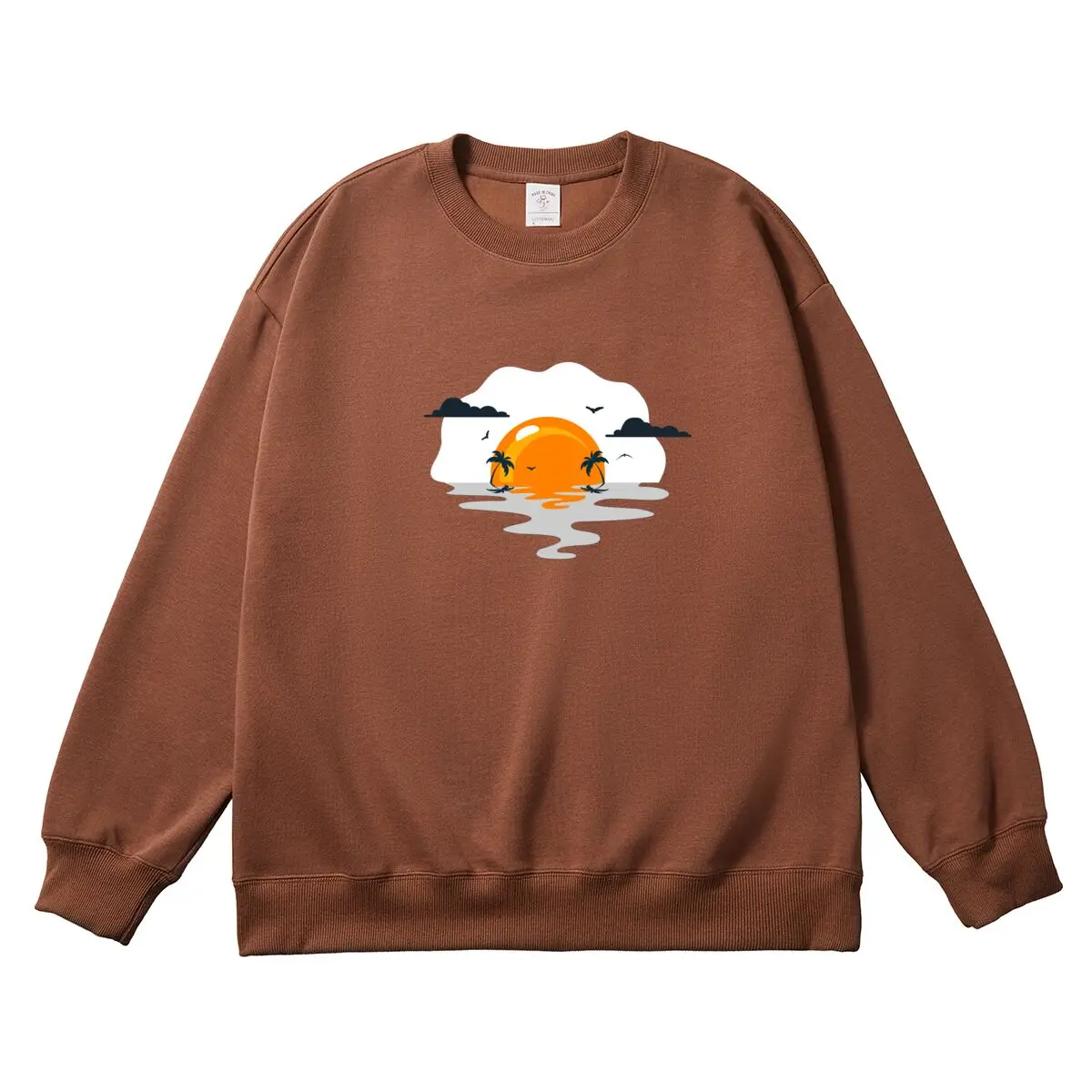 Women Pullover Oversized Round Neck Long Sleeve Autumn Thick Clothes Funny Graphic Woman Tops Female Sweatshirt