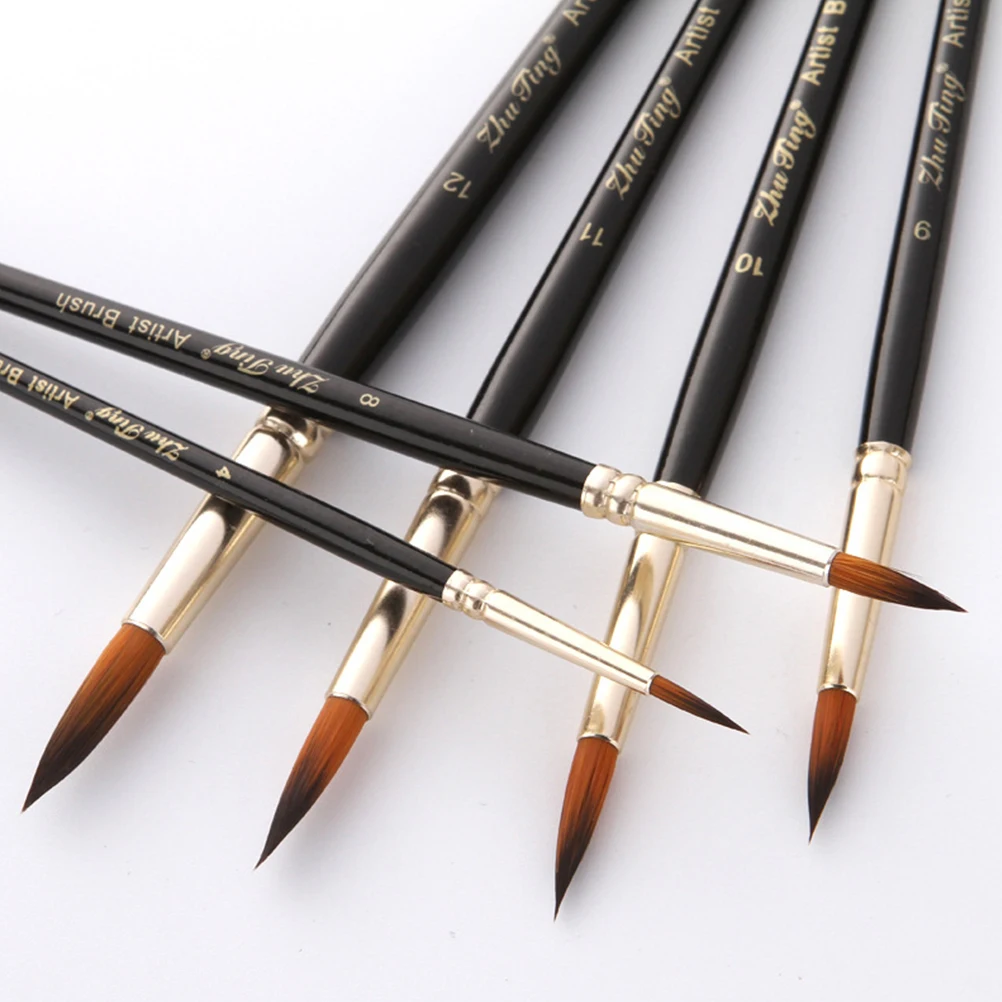 

12 Pcs Paint Brushes Set Double Color Nylon Drawing Tools Watercolor Oil Versatile Artists Students Safe Face Painting