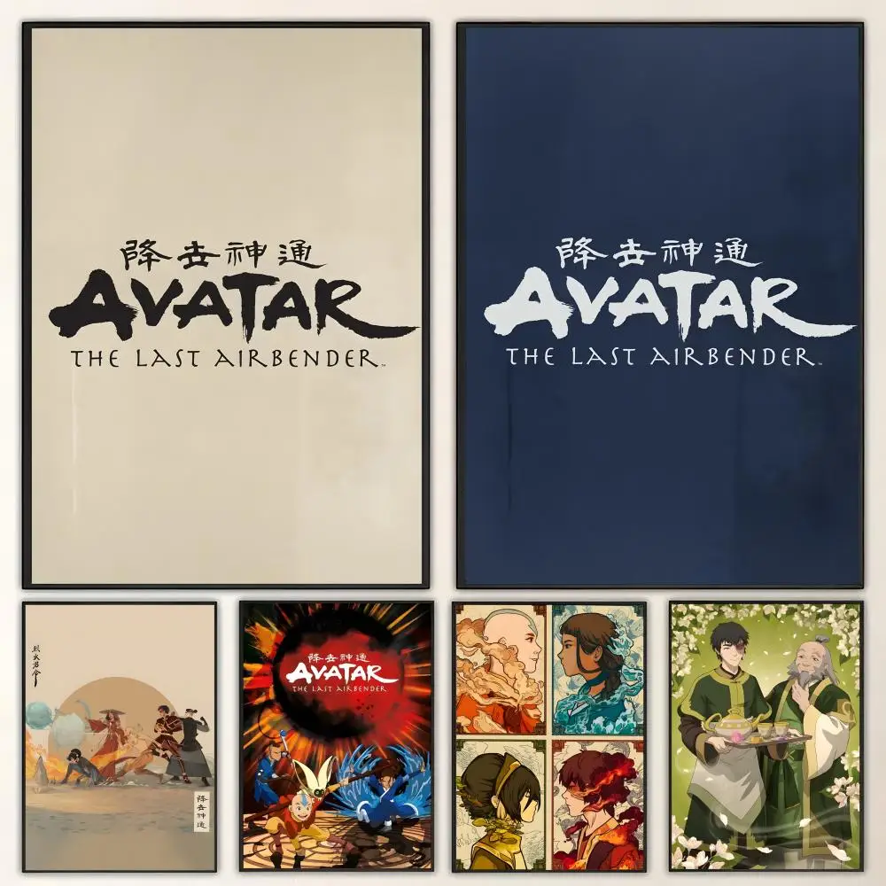 Cartoon A-Avatar Last A-Airbender Poster HD-Kunstdruck, wasserfest, selbstklebend, Wanddekoration (Wohnzimmer, Schlafzimmer, Bar), ästhetisch