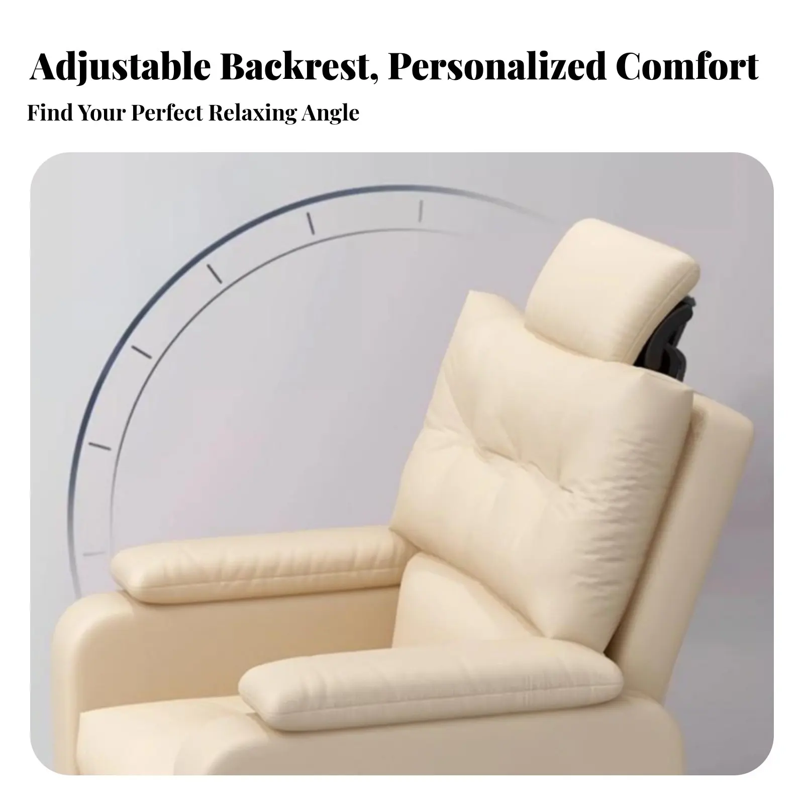 Pushrear Recliner Adjustable Rearrest Wheeled Recliner with Footrest Thickly Padded Modern Design for Students, Seniors