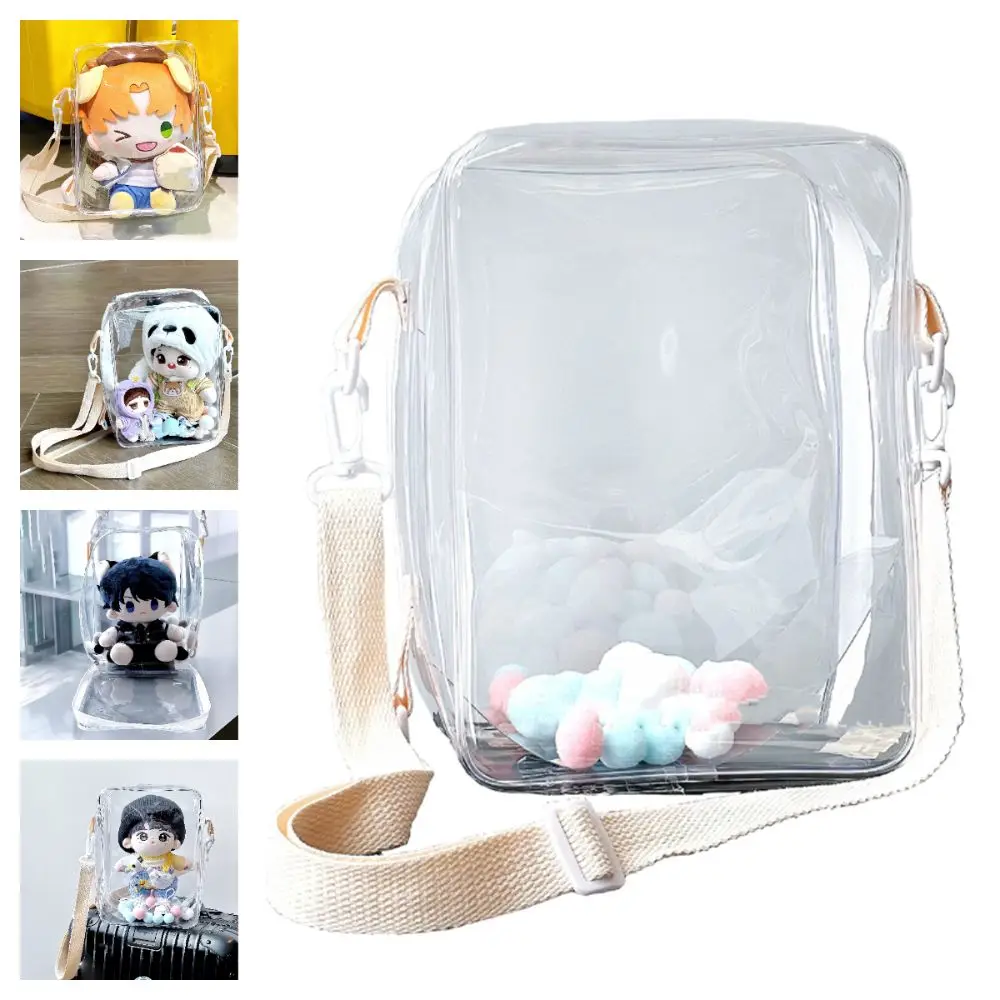 Creative Transparent Doll Outdoor Bag High-capacity PVC Ita Bag Display Pouch Gift Shoulder Bag