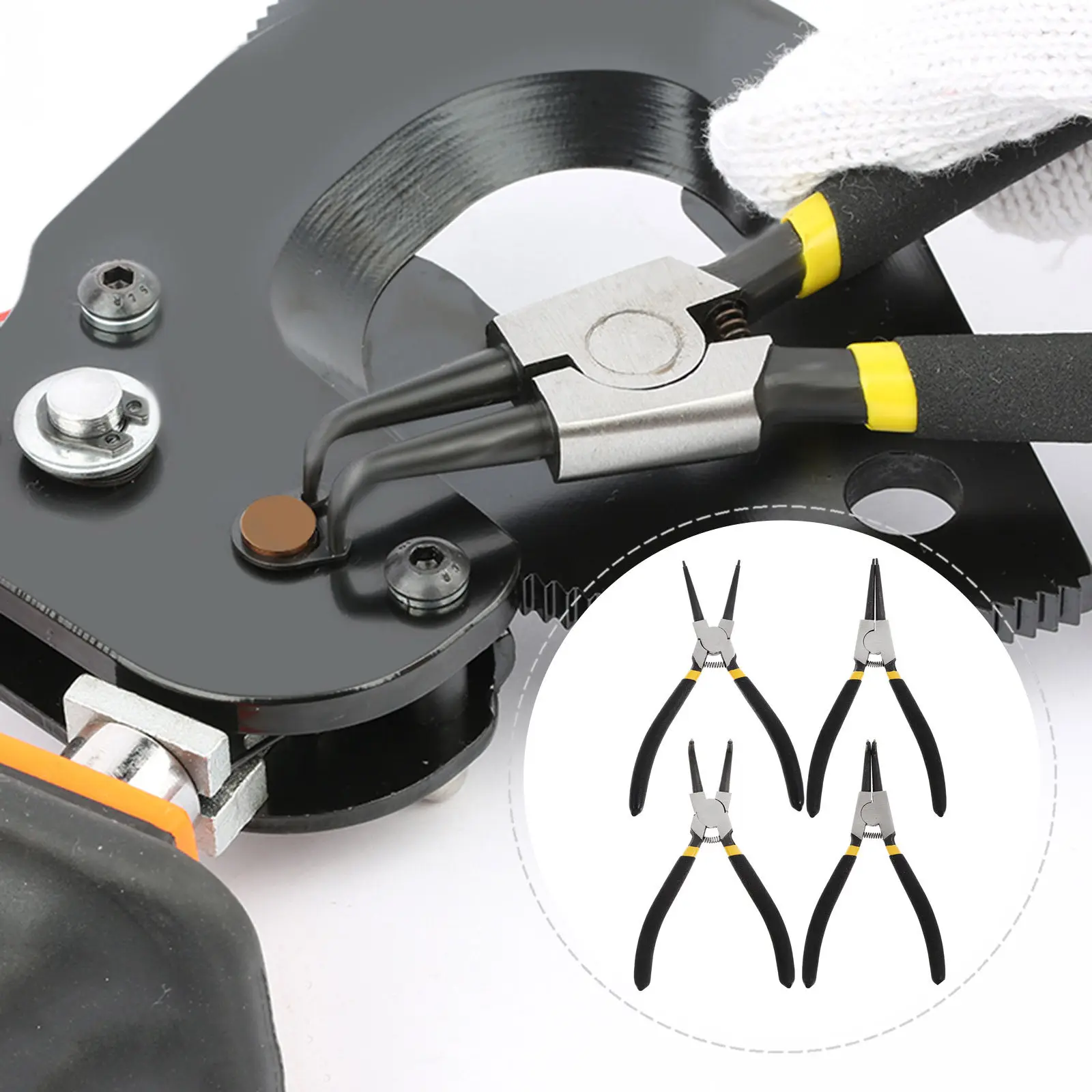 4Pcs Plier For Garage Tool Welder Inner Pliers Steel Multifunctional Retainer Calipers Welding Repair