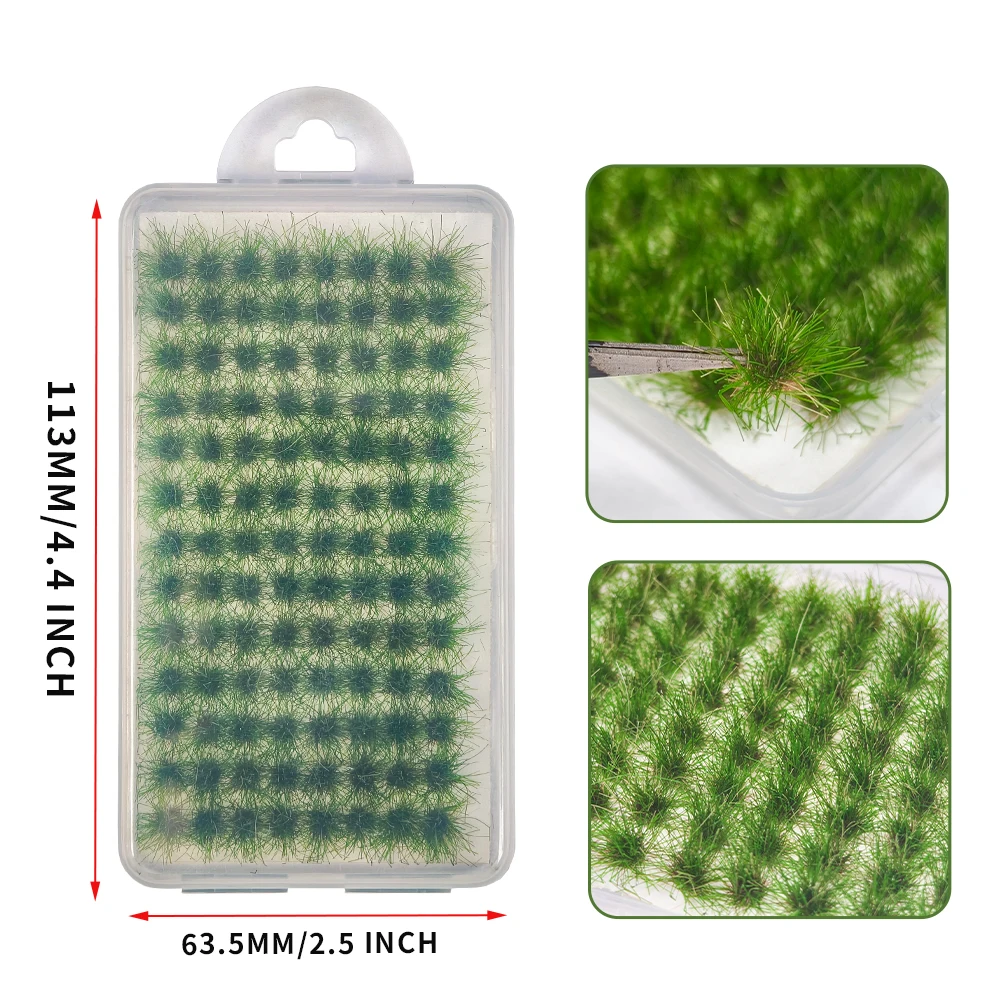104/208 szt. Miniaturowe statyczne trawy, zestaw modelarski, roślinność, krzewy, żywopłoty do modeli kolejowych/budynków/ogrodów, akcesoria do krajobrazu trawnikowego