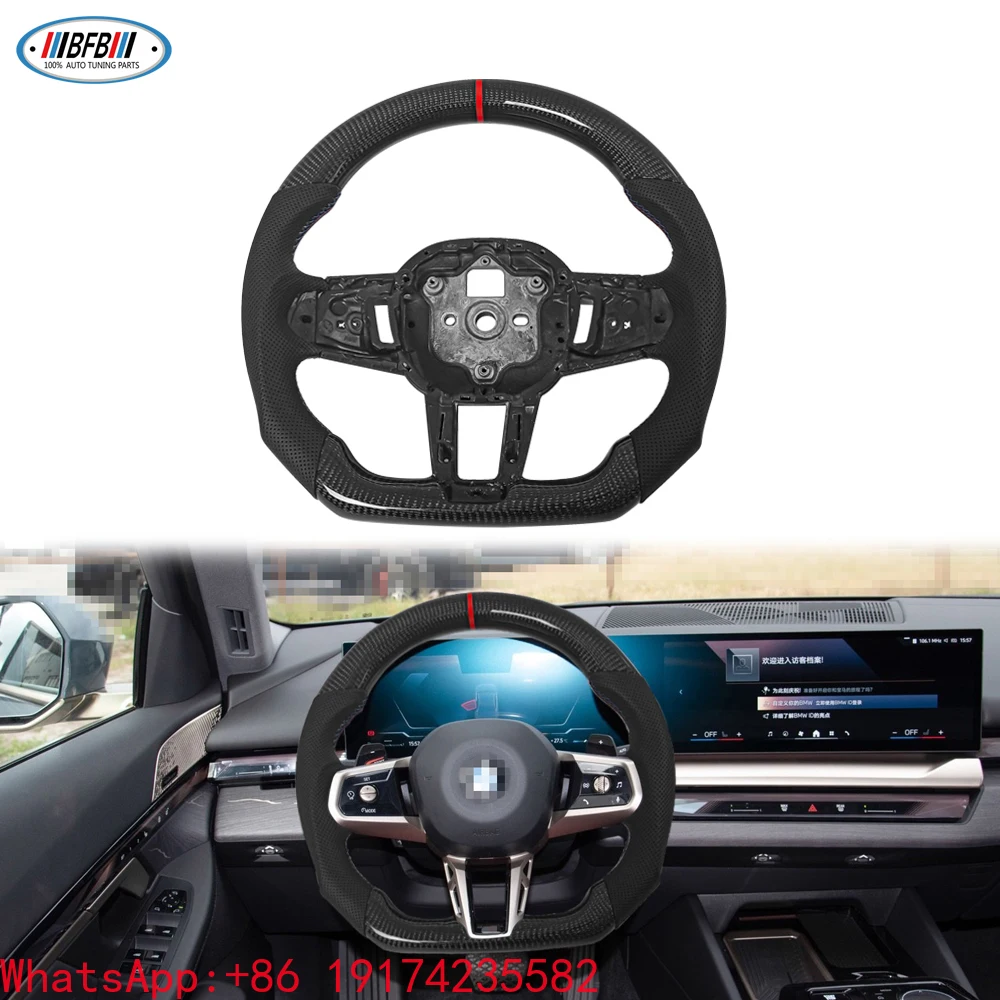 

Carbon Fiber Customized Steering Wheel Replacement Carbon Fiber for Car for for BMW G60 5 Serious 2024+