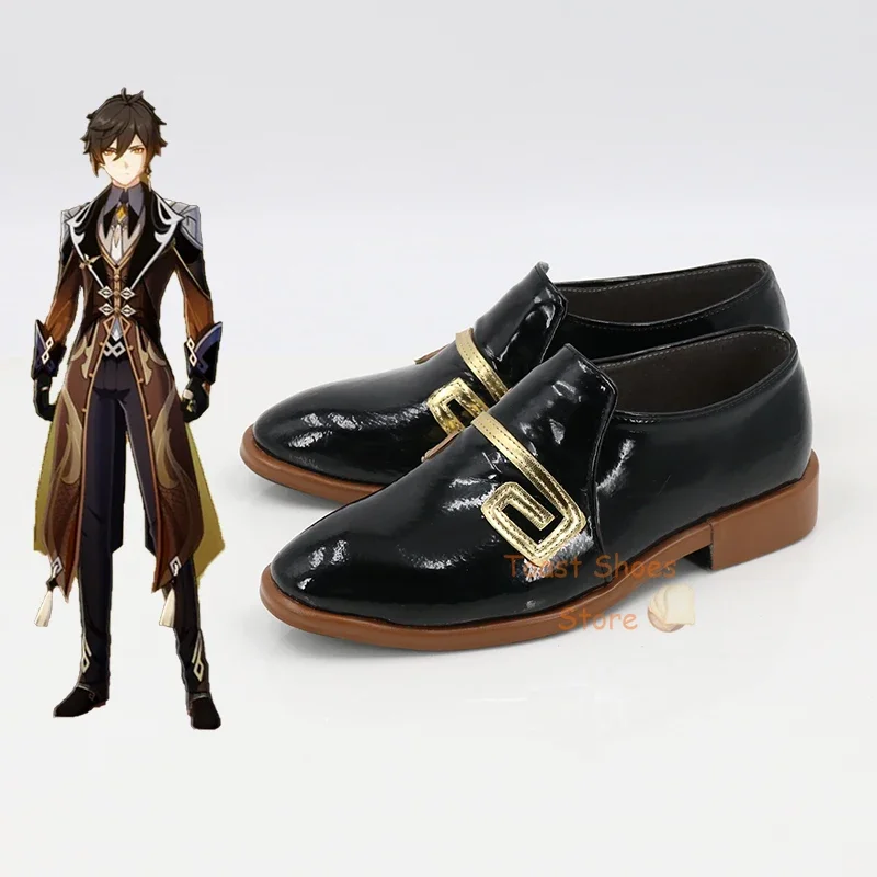 Game Cosplay Comic Anime Game for Con Halloween Party Cosplay Costume Prop Genshinimpact Zhongli Shoes