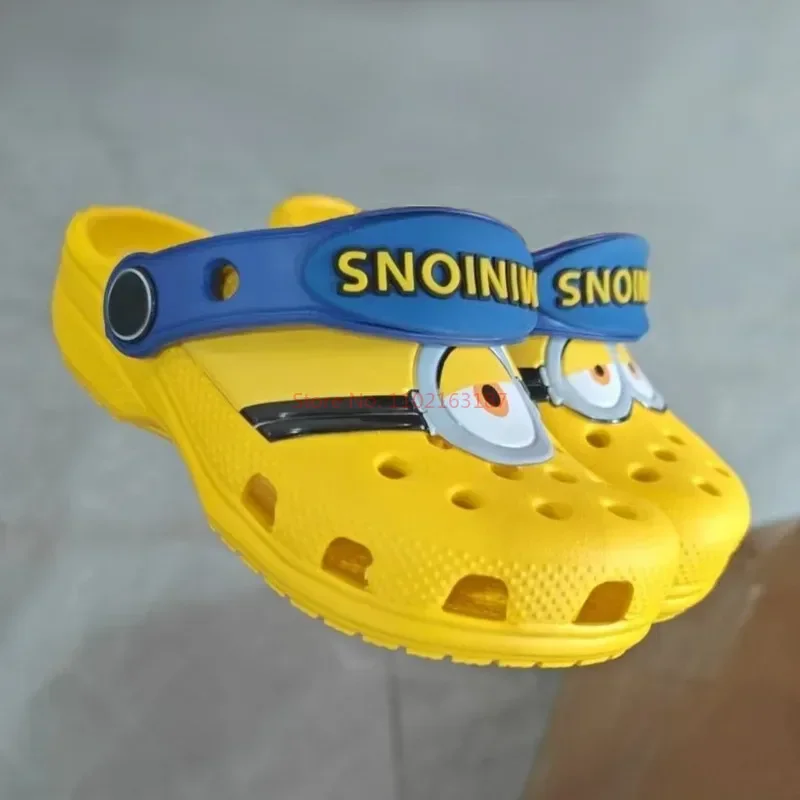 Children\'S Croc Shoes Minions Boys And Girls Beach Shoes Slippers Sandals Non-Slip Breathable Wear-Resistant Toe-Toe Slippers