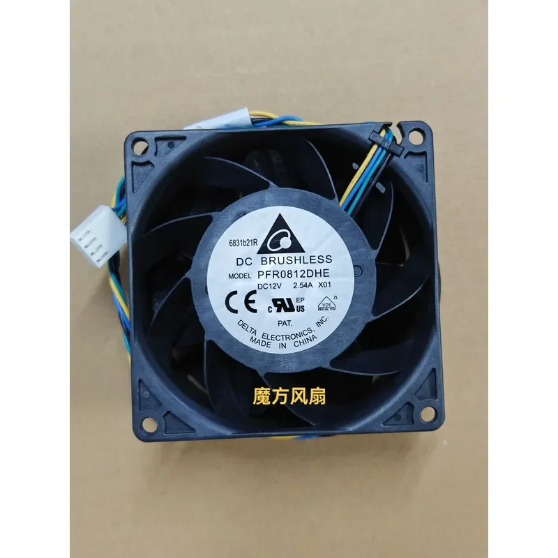 PFR0812DHE Delta 8038 for 12 V 2.54 A 4-wire PWM server cooling fan 8 cm high airflow heavy-duty cooling fan