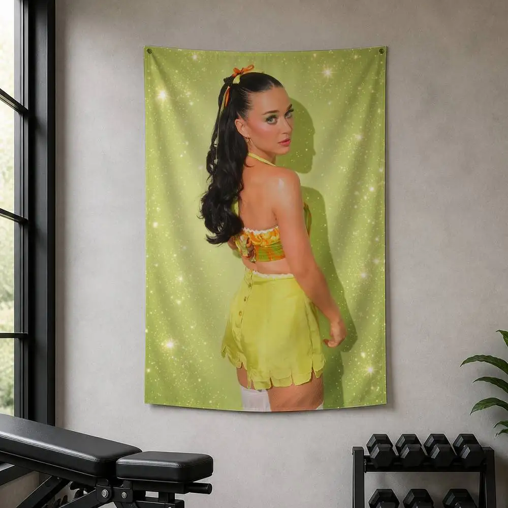 K-Katy Perry  Decorative Wall Flag Banner for Home Garden Garage Indoor Outdoor Decor