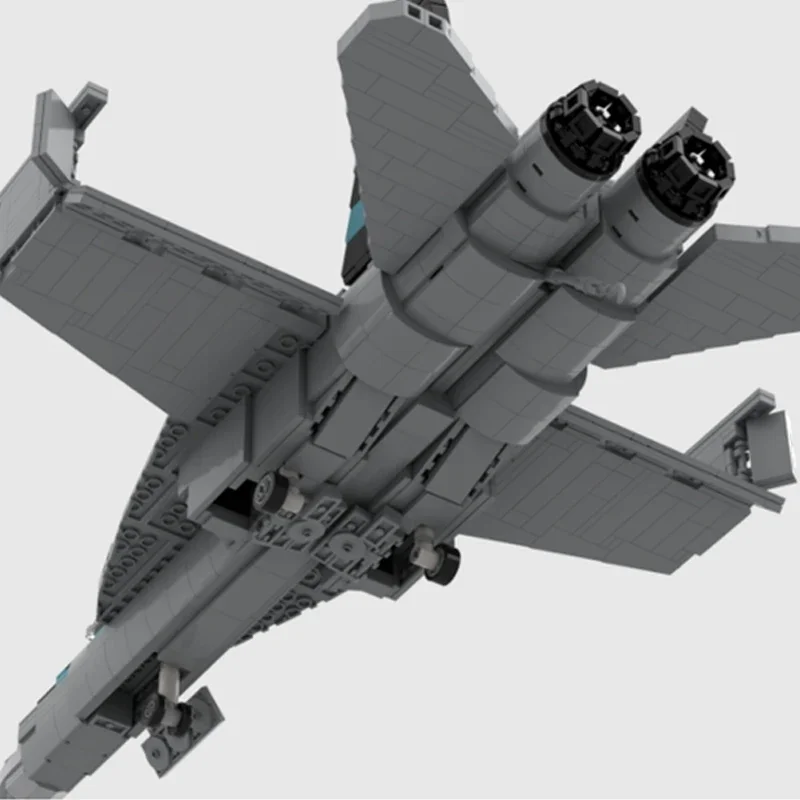 سلسلة عسكرية Moc قوالب بناء FA-18 نموذج مقاتلة تكنولوجيا وحدات كتل البناء لتقوم بها بنفسك تجميع لعبة هدايا العيد