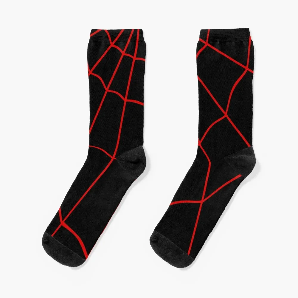 

Spider Web - Red / Black Socks designer brand Novelties compression with print Boy Child Socks Women's