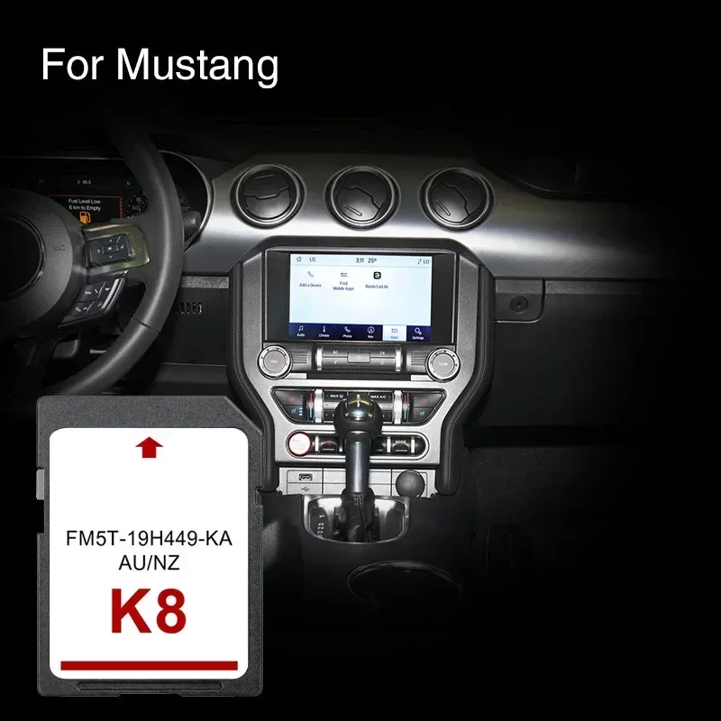 for Ford Mustang K8 AUS NZ Car Navigation GPS SD Card Changeable CID Latest Map Navi 8GB