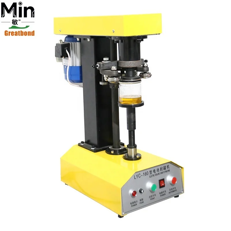 LYC-160 Desktop Can Sealer Automatic Crown Can Sealing Machine for Commercial Beer Soda Beverage Drink Packaging