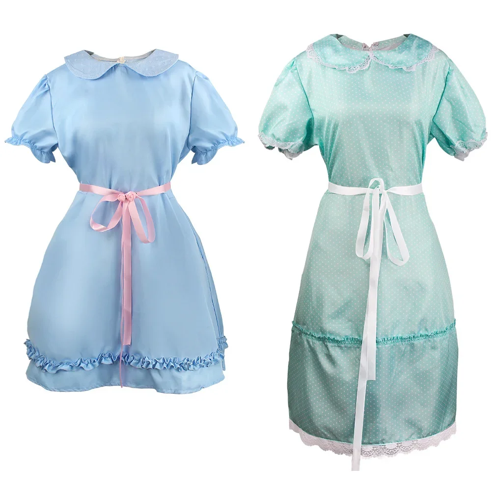 

Role-playing Uniform The Shining Twin Girls' Green Dress And Blue Dress Costume For Cosplay