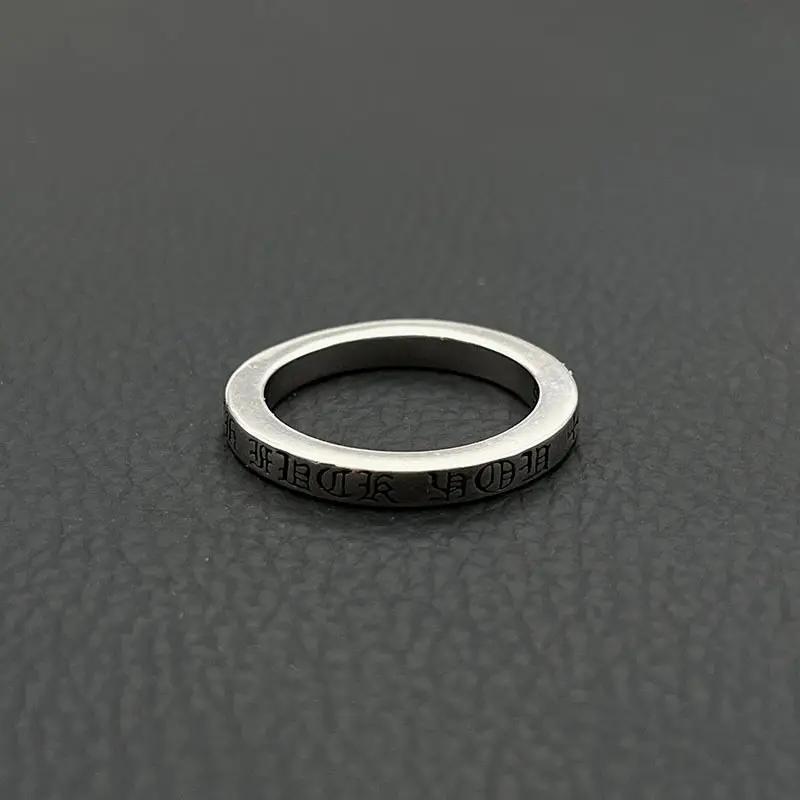 

Кольцо из стерлингового серебра 925 пробы высокого класса в стиле ретро 3 мм, нишевое кольцо в стиле хип-хоп, властное панк-классическое кольцо