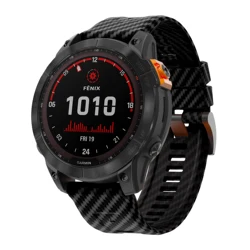 22mm 26mm Carbon fiber patterned silicone strap for Garmin Fenix 7X Solar 7pro 5X 6X TACTIX DELTA Enduro3 For Fenix8 51mm 47mm