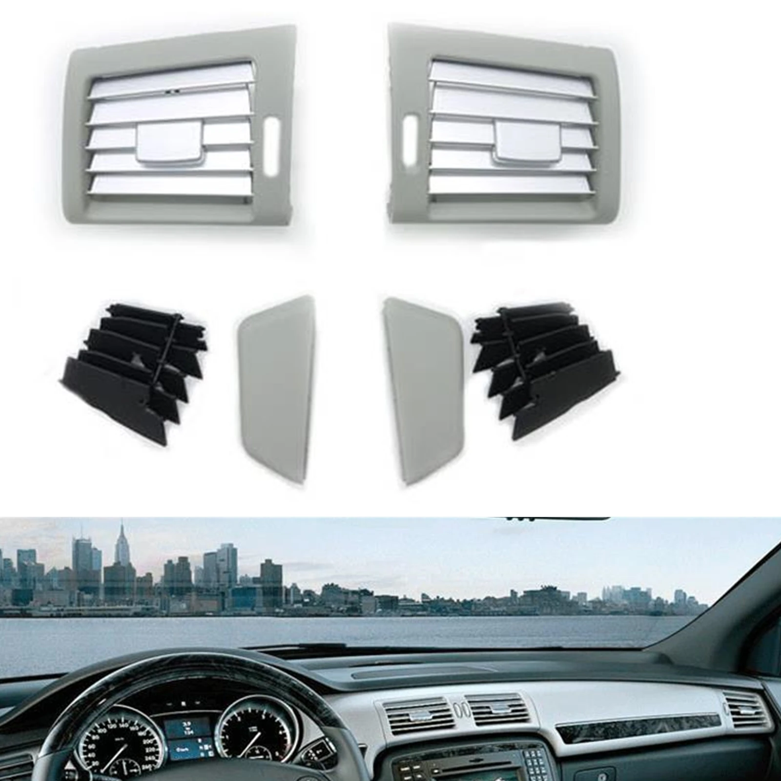 

Front Dashboard A/C Air Outlet Vent Dash Board Side Panel Grill For Mercedes-Benz R Class W251 300 320 350 400 500 2006-2009