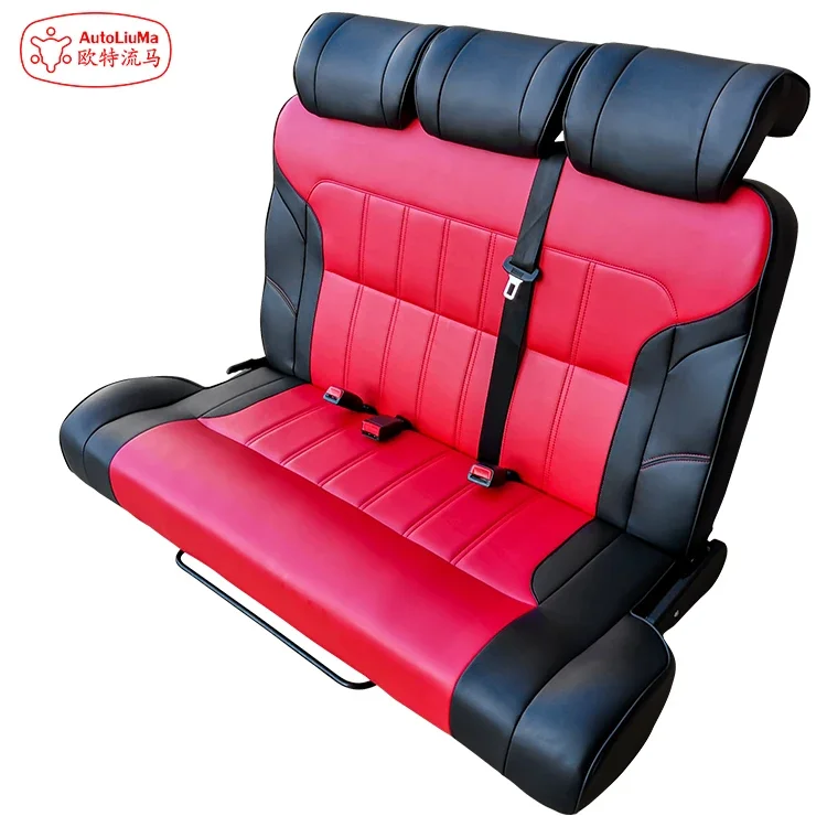 AutoLiuMa PU Leather Folding Car Seat Rear RV Campervan Conversion Van Bed Seat For Jeep Wrangler Rubicon