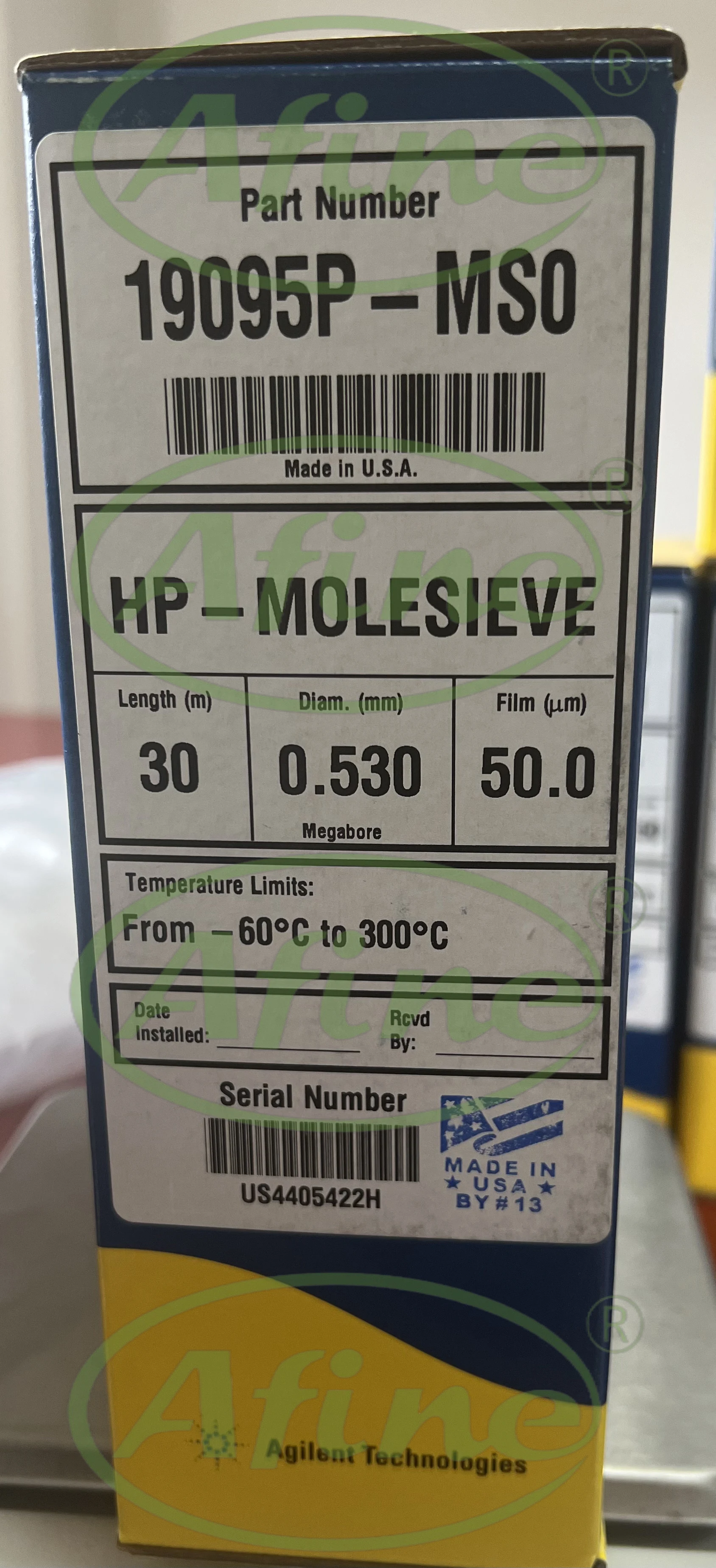 

AFINE JW HP-PLOT Molecular Sieve GC Columns 19095P-MS0 Molesieve Gas Column Racks Agilent 5890 6890 7820 7890 8860 8890